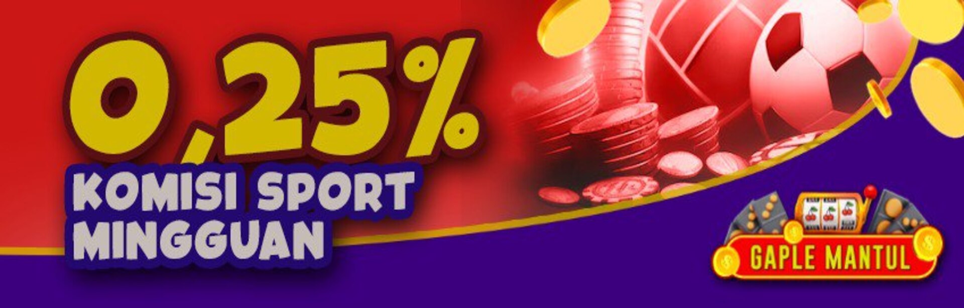 Komisi Sport Mingguan 0.25%